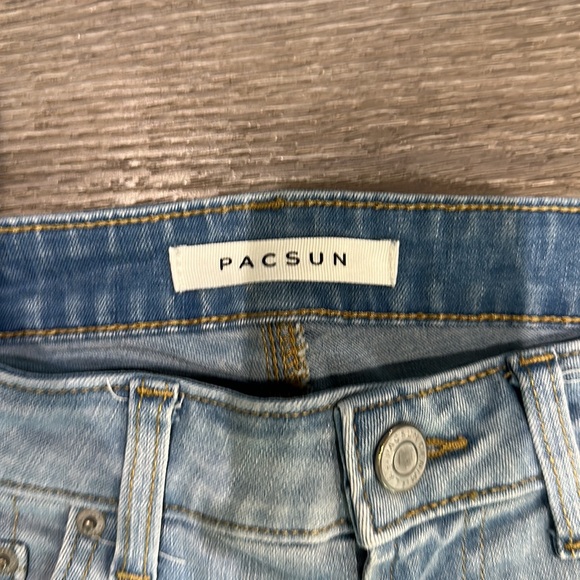 Used Men’s 30x32 Pacsun Stacked Skinny Light Blue Jeans - Picture 2 of 6